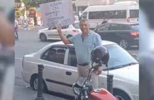 Erdoğan ‘utanmadan işsizlik var’ diyorlar demişti! AKP’li üye cadde ortasında pankart açtı