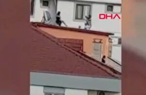 İki genç kızın çatıda tehlikeli fotoğraf çekimi