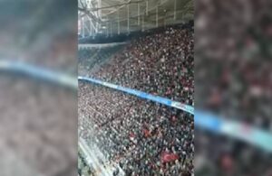 Beşiktaş-Ümraniyespor maçında 29 Ekim coşkusu! Binlerce kişi İzmir Marşı’nı söyledi