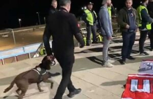Trabzon’da Monacolu taraftarlar köpekle arandı