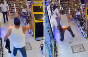 Bodrum’da kardeşinin marketine baltayla saldırdı!