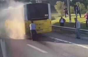 TEM’de İETT otobüsü yangını