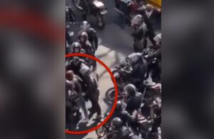 İran polisi kadın göstericiyi taciz etti
