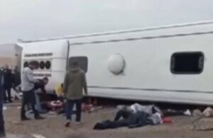 Kaçak göçmenleri taşıyan otobüs devrildi! 3 ölü 27 yaralı