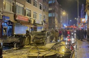 Fatih’te seyir halindeki otomobilde yangın! Dört araca sıçradı