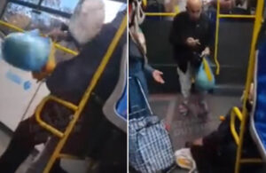 İETT otobüsünde yaşlı yolcular kavga etti! Pazar poşetleriyle birbirlerine vurdular
