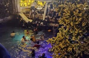 İBB’nin iki kez mühürlediği restoranın iskelesi çöktü! Müşteriler havuza düştü