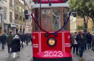 Taksim tramvayı yeni yılın son gününde yeniden hizmette