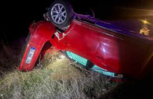 ‘Araç içi acil çağrı sistemi’ ile tespit edilen kazada takla atan aracın sürücüsü öldü