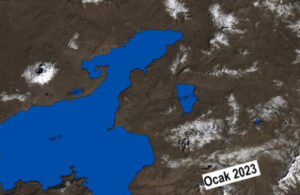 Van Gölü’nden felaket manzaraları! Uydu görüntüleri kuraklığı gösterdi