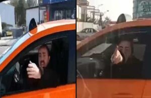 Trafikte araç kullanan taksici camı açıp küfür ve tehditler yağdırdı