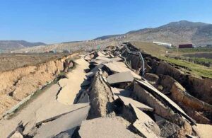 Depremin merkezi Kahramanmaraş’ta yollar böyle yarıldı