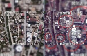 Çin uyduları depremin yıkımını görüntüledi!