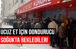 AKP Türkiye’sinden insan manzaraları! Eksi 5 derecede et kuyruğu