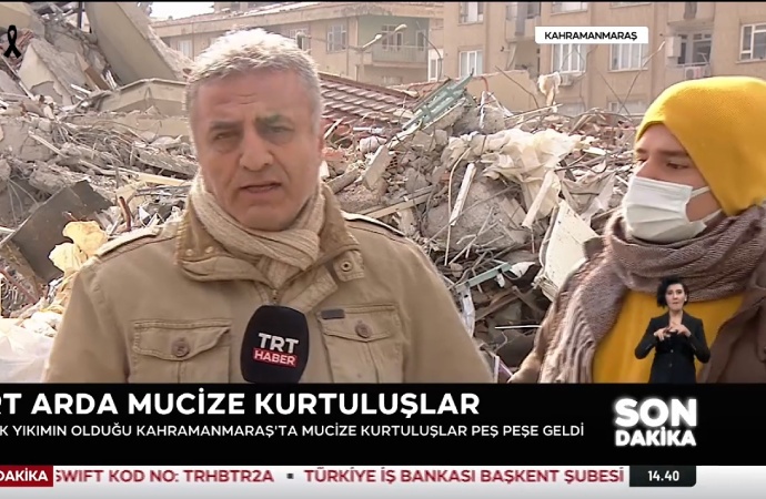 Depremzede TRT’nin gazetecilik yapmasını isteyince yayın kesildi