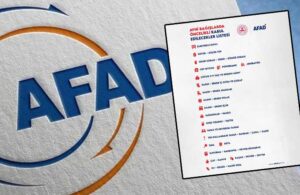 AFAD deprem bölgesi için acil ihtiyaç listesi yayımladı