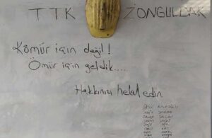 Zonguldaklı madencilerden depremzedelere duygulandıran not