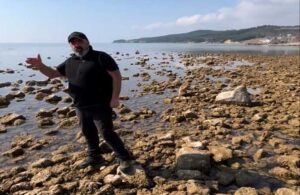 Saros Körfezi’nde metrelerce su çekilmesi