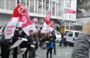 TİP üyeleri Kızılay Genel Merkezi’nin önünde para fırlattı!