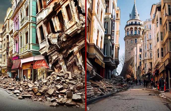 Yapay zeka olası İstanbul depremini resmetti! İşte o ürkütücü kareler... -  Tele1