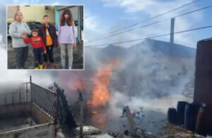 Çadırı yanan 10 kişilik depremzede aile sokakta kaldı