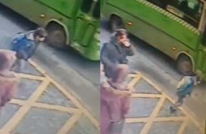 Otobüs okula koşan çocuğa çarpıp yoluna devam etti!