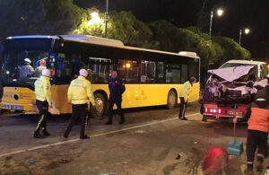İstanbul’da İETT otobüsü otomobille çarpıştı! Yaralılar var