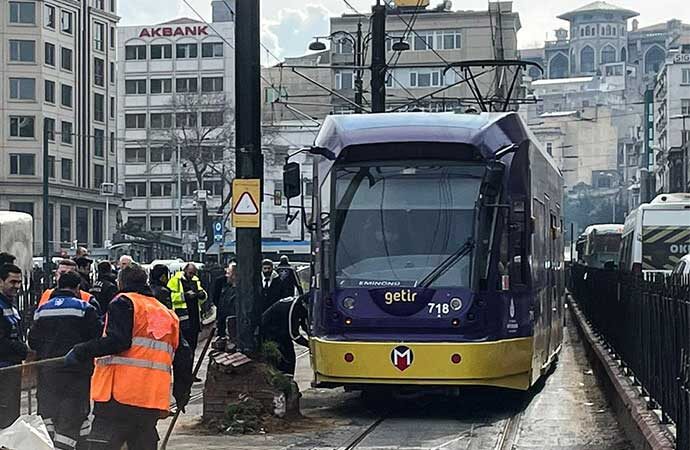 Kazanın ardından duran Kabataş-Bağcılar tramvay hattı seferleri yeniden başladı