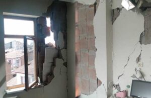Malatya’da duvarları paramparça olan binaya ‘hasarsız’ raporu
