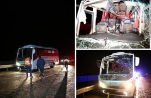 Deprem bölgesinden dönenleri taşıyan otobüs devrildi! 3 ölü 19 yaralı