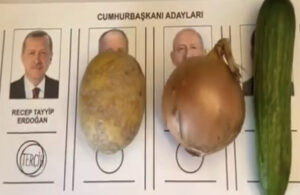 Erdoğan’a oy verip halkın alamadığı sebzeleri kullanarak dalga geçti!