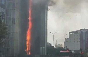İstanbul’da iş merkezinde yangın