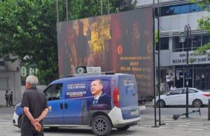 CHP’nin ekranının önüne AKP aracını çekti! Halk tepki gösterdi