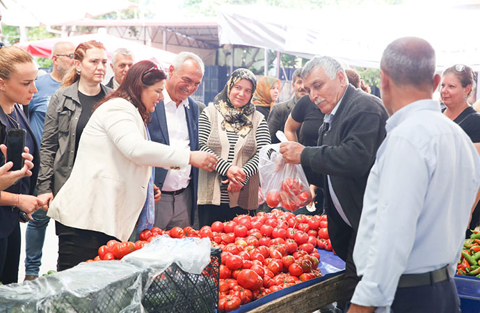 Başkan Çerçioğlu Sultanhisar Pazarı’nı ziyaret etti