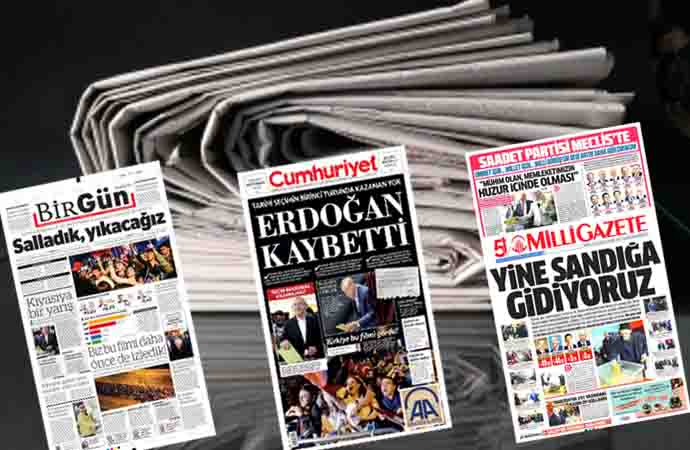 Gazeteler seçim sabahına hangi manşetlerle çıktı?