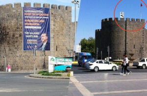 Diyarbakır surunun restorasyonu bitti Atatürk portresi ve Türk bayrağı yerine konmadı