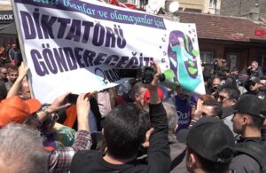Eskişehir’de ‘diktatörü göndereceğiz’ pankartına polis müdahalesi