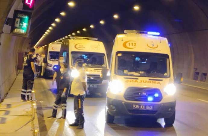 İzmir’deki tünelde yangın! Çift yönlü trafiğe kapatıldı