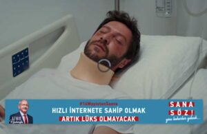 Kötü internet nedeniyle donan videoya Kılıçdaroğlu reklamı
