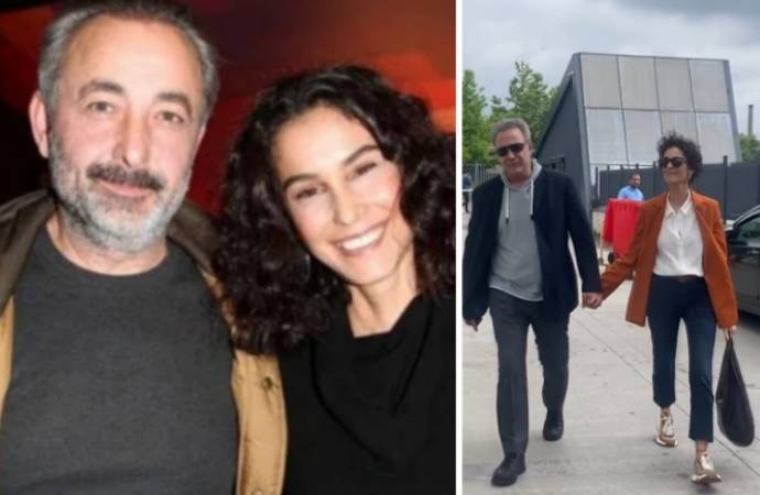 Mehmet Aslantuğ ve Arzum Onan çifti el ele girdikleri adliyeden boşanarak çıktı