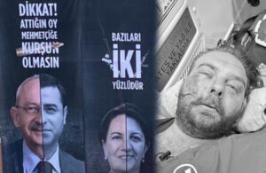 Ülkü Ocakları’nın provokatif pankartını indiren CHP’li genç darp edildi!
