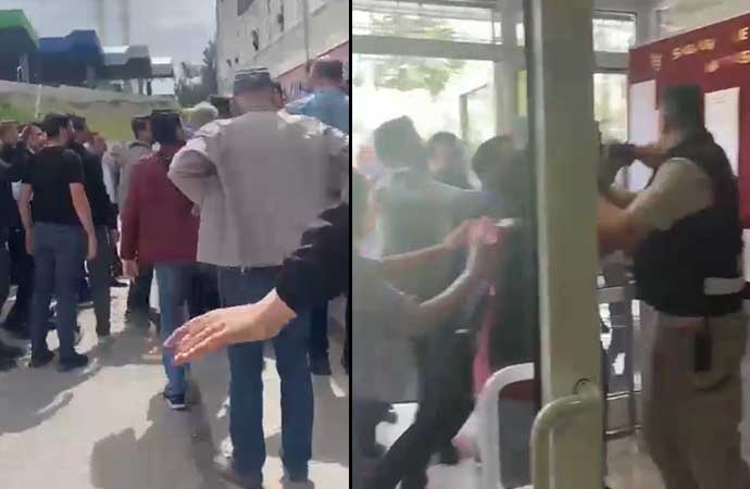 Ankara’da okul içerisinde bekleyen polise yumruk atıldı
