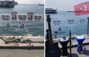 Sokak müzisyeni Cihan Aymaz’ın öldürüldüğü yere çiçek ve müzik aletleri bırakıldı