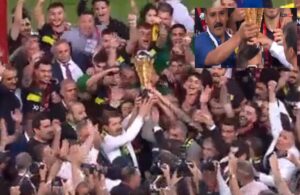 Şanlıurfaspor’un kutlamasında vali kupayı eski başkandan kaçırdı arbede çıktı