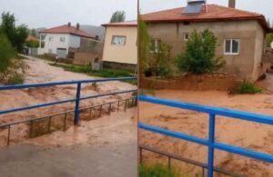 Sivas’ta sel felaketi! Dere taşınca evleri su bastı