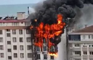 Hopa’da 7 katlı otelde yangın!