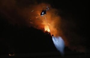 Antalya Kemer’deki yangında son durum: Havanın kararmasıyla gece görüşlü helikopterler devreye girdi