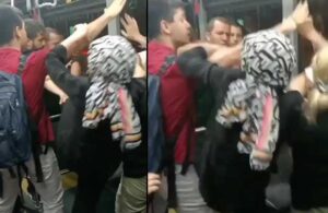 Metrobüste tekme tokat kavga! Hamile kadına tepki göstermişler…