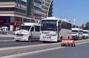 Servis sürücüleri isyan etti! İstanbul’da benzin zammı protestosu