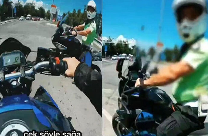 Trafik polisinden hız yapan motosikletliye ‘babacan’ tavır: Ölürsen ne yapacağız yavrum?